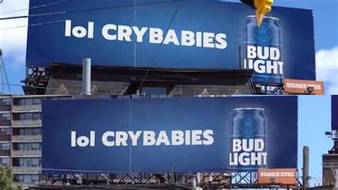 budweiser billboard crybabies|Bud Light crybabies billboard is fake